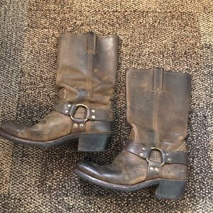 Frye Harness Boots Tan